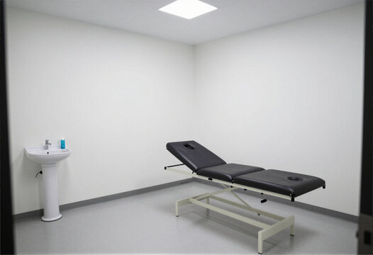 Empty doctor's office, examination bed