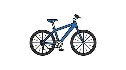 Fototapeta premium Blue mountain bike for outdoor cycling trails.