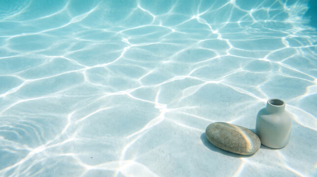 Rippling Water Caustics on a Sandy Pool Floor