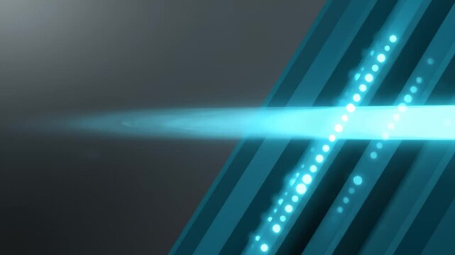 Abstract Blue Geometric Background With Glowing Light Streaks and Particle Effects
