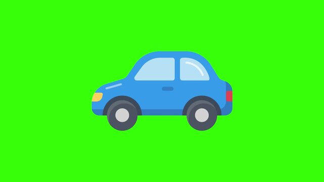 Seamless Looping Damaged Car Stalling Mechanical Failure Motion Graphic