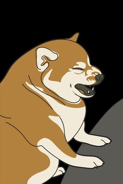 Laughing Cheems Dog