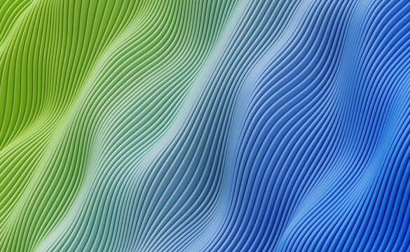 Abstract Wavy 3D Gradient Background