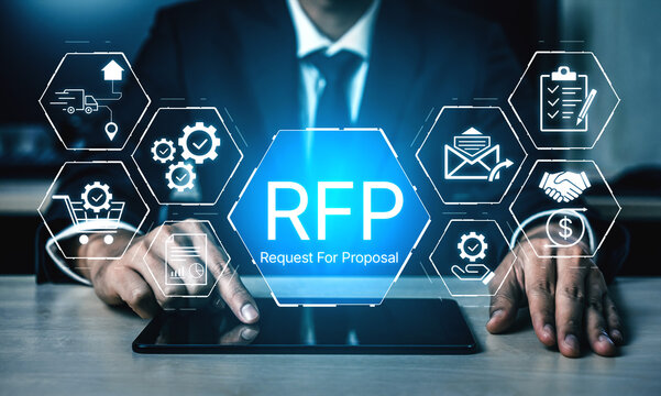 Business Professional Interacting with Digital Technology for Request for Proposal, Highlighting Innovation and Collaboration in Modern Workplace Environment. Bitwise.