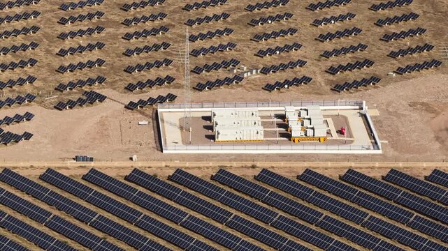 Integrated solar power and energy storage station	