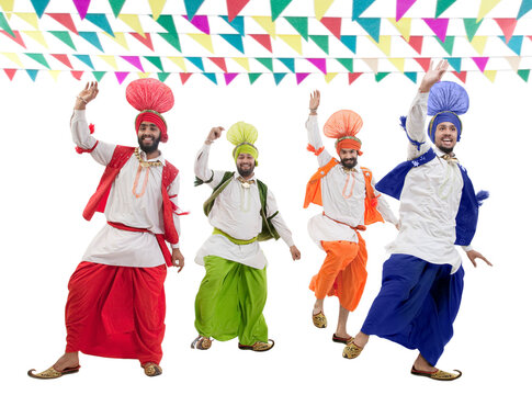 Sikh men dancing 