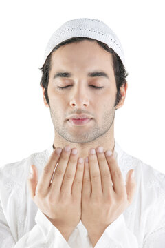 Muslim man doing Namaaz 