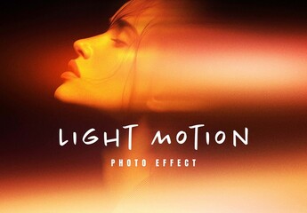 Light Motion Photo Effect For Poster And Social Media Design