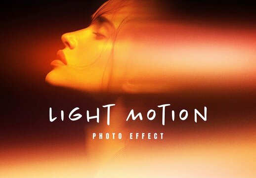 Light Motion Photo Effect For Poster And Social Media Design
