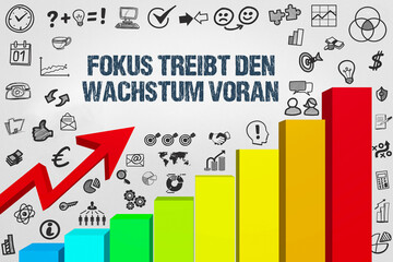 Fototapeta premium Fokus treibt den Wachstum an 
