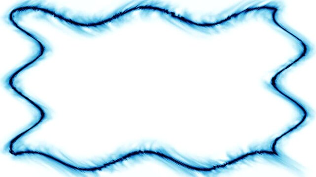 Abstract Blue Wave Frame Design, Digital Art, Cool Tones, Border, Decorative Element,  Elegant, Simple, Background,  Graphic Design