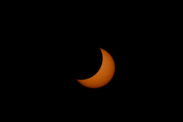 solar Eclipse and Deep Space Astronomy with Dark Atmospheric Light and Timelapse Mood © manuelmaria