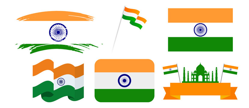 Illustrations of indian flag