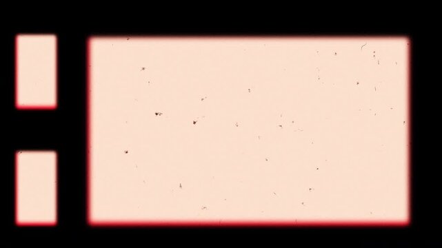 Vintage Super 8 film frame overlay. Retro film strip with double sprocket holes and  border. Old cinematic dust hair and scratches effect.