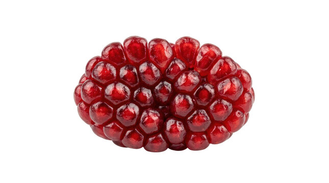 Fresh Pomegranate Seeds Arils Isolated on White Background.