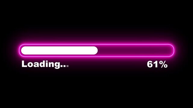 Retro game loading screen, dot characters, progress bar, complete, loading,100%, pixels ,alpha channel. Progress bar animation with alpha channel, white loading bar animate 4k