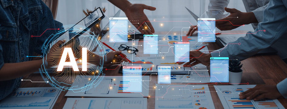 Futuristic software development concept featuring AI pair programmer, automated AI code generation, and real-time AI debugging. Ideal for DevOps and tech AI innovation. Corpus