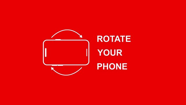Turn the phone horizontally and vertically icon. Video template for social networks. 4K video animation of rotate your phone video stock