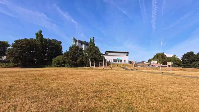 Widnes Catalyst science discovery centre museum golden Spike island grass fields