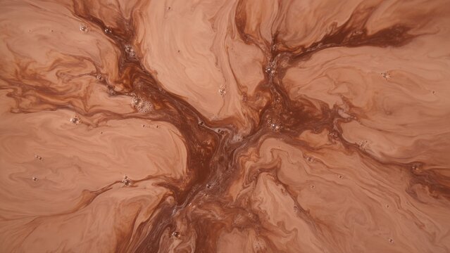 Brown Liquid Swirls in Abstract Fluid Pattern