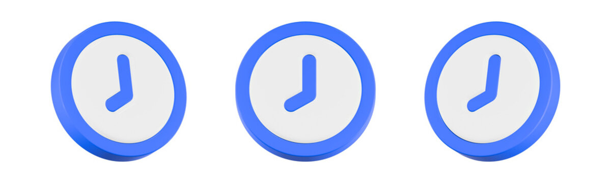 timer icon 3d render circle button