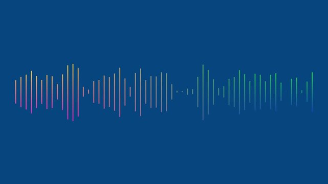 Colorful gradient audio equalizer bars animation 4 k video