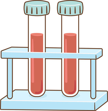 Handdrawn Illustration of Laboratory Test Tubes