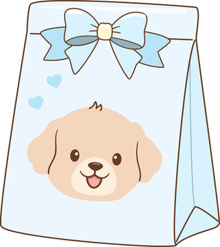 Cute Dog Treat, Dog Food  Blue Bag