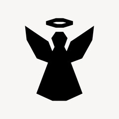 Fototapeta premium Minimalist angel silhouette design.