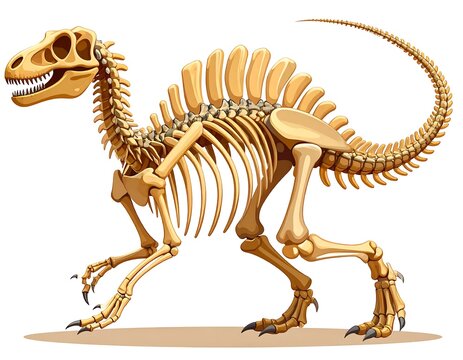 Zebra skeleton anatomical illustration isolated on white.