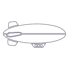 Illustration Of a Blimp Outline © SimpleDesign