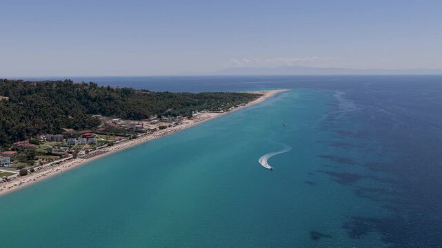 Turquoise coastline of Possidi beach