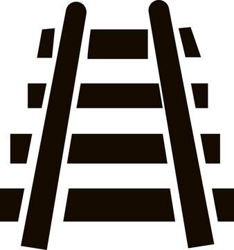 Railway icons set. Including bridge passenger carriage, high-speed train, freight wagon, tank car, caboose coupler, monorail locomotive, and track section, vector illustration .isolated on transparent