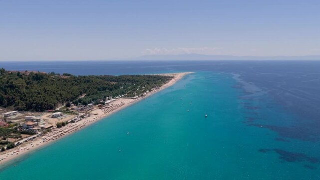 The sweeping coastline of Possidi Beach