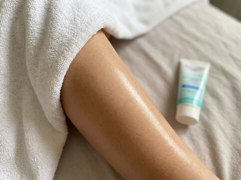 Silky smooth leg skin after depilation