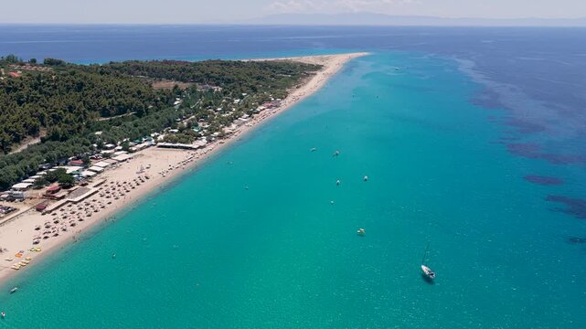Turquoise waters beside Possidi beach