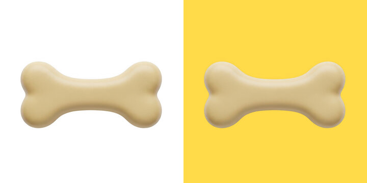 Cream colored dog bone snack treat icon digital transparent png