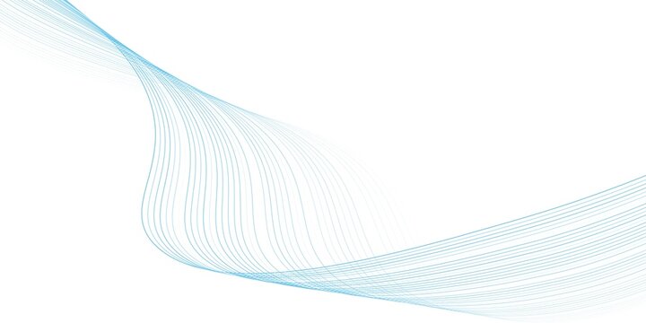 Abstract vector background with blue wavy lines. Blue wave background. Blue lines vector illustration.