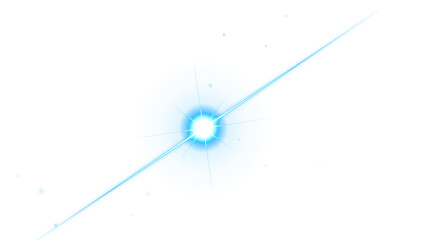 Bright blue planet with diagonal rings and glowing core floating in deep black outer space © DreamStock