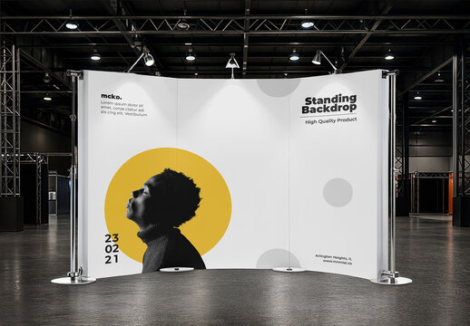 Standing Backdrop Mockup for Studio Presentation and Brand Showcase