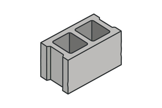 Cinder Block Vector Illustration