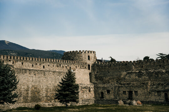 Fortress old town, stone heritage, fortification building, Mtskheta, Georgia
