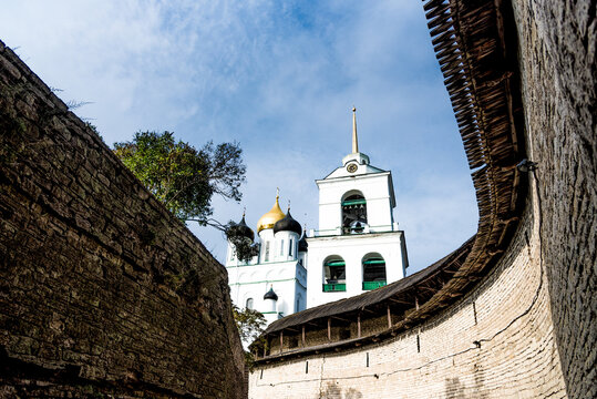 Holy Trinity Cathedral orthodox christianity temple in Pskov Kremlin, Russia