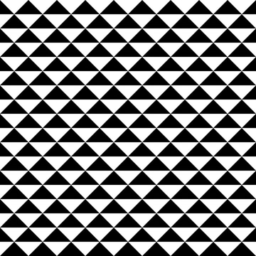 Seamless black and white geometric pattern with triangular shapes background