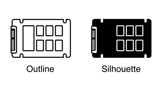 RAM Module Outline and Silhouette