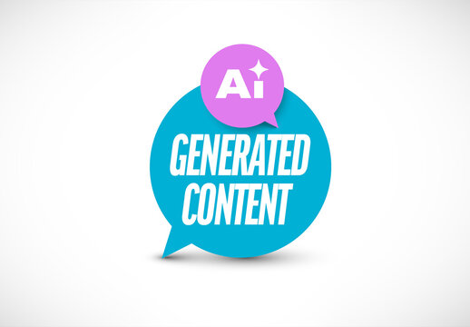 AI Generated Content Badge for Artificial Intelligence Art and Writing