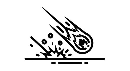 Meteorite impact icon © Gord