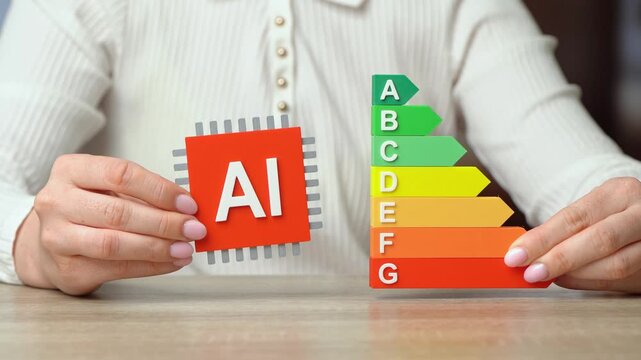 AI chip and Tier List of efficiency and productivity. Energy saving and next generation microchips. Artificial intelligence drives innovation in semiconductor industry and improves performance
