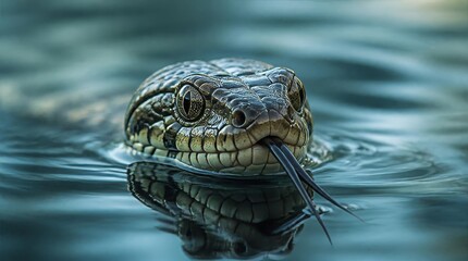 Fototapeta premium Snake Head in Water