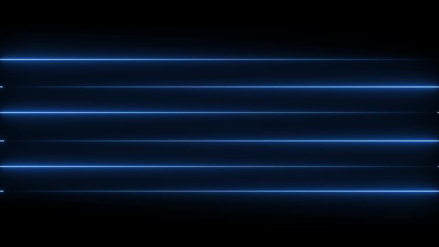 Neon Blue LED Light Lines Abstract Loop Background